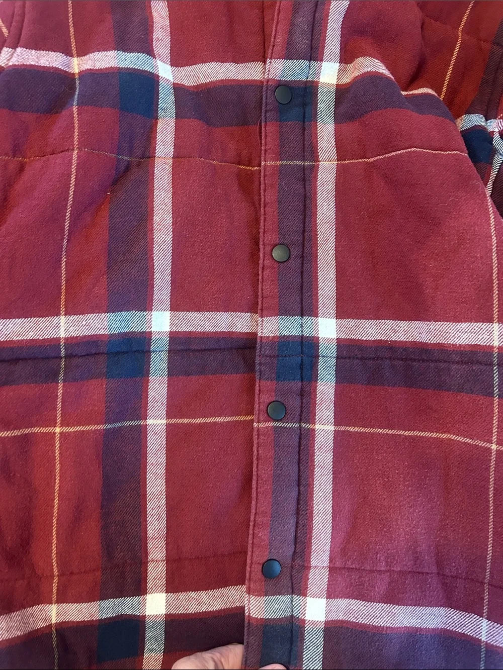 Old Navy Kids Red Plaid Hooded Jacket